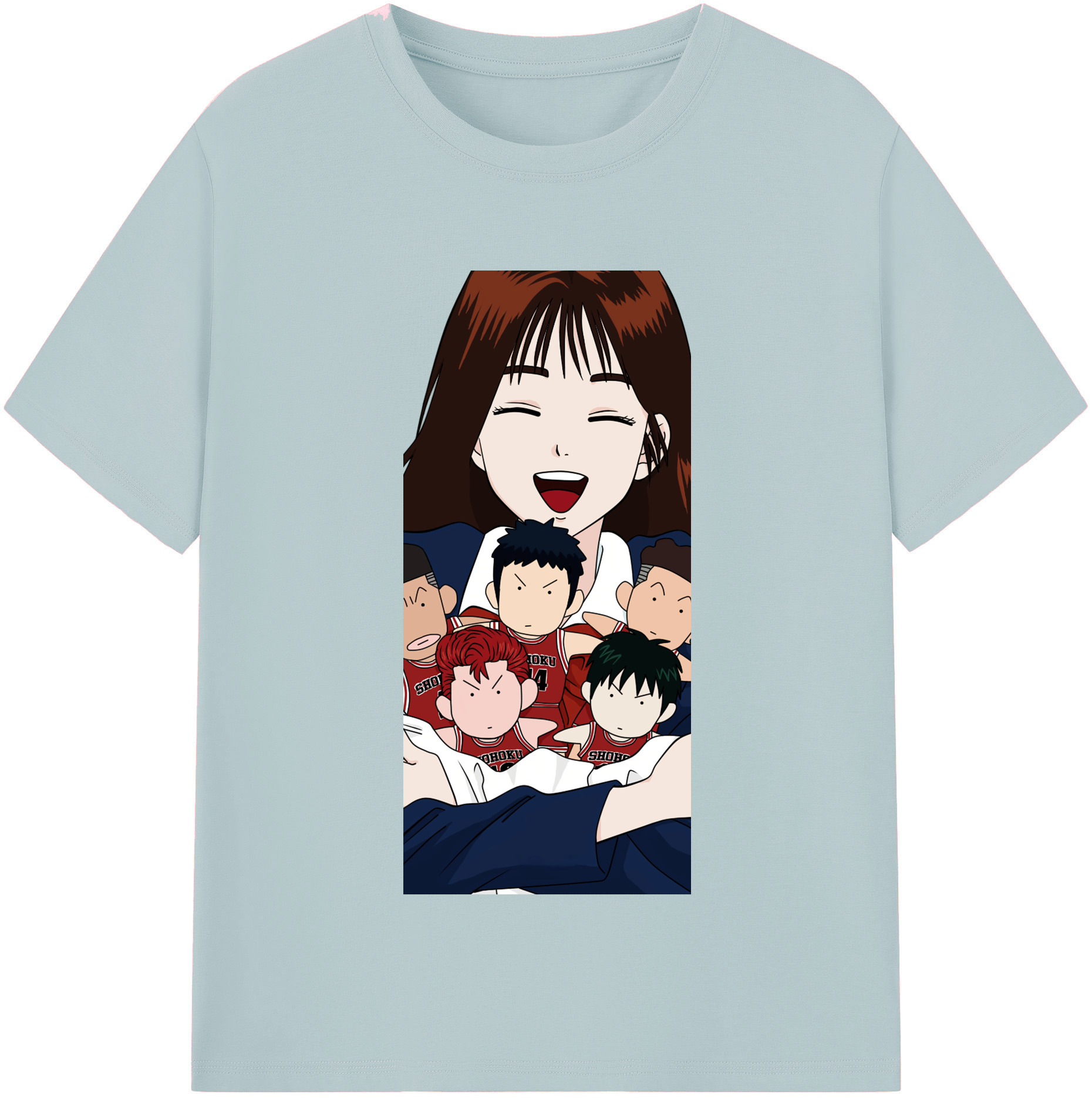 SLAM DUNK／スラムダンク 綿100％半袖Tシャツ（フロントプリント）